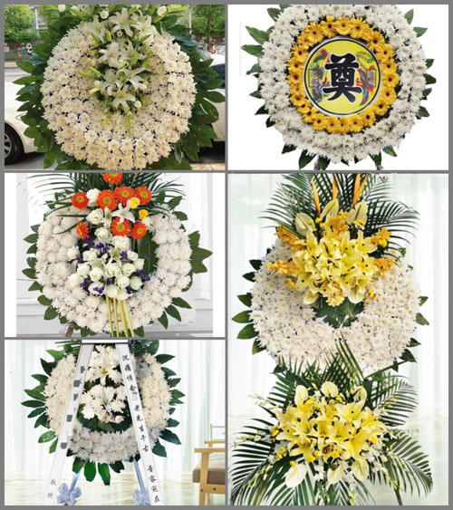 广东韶关市南雄市珠玑镇梅岭村花圈速递